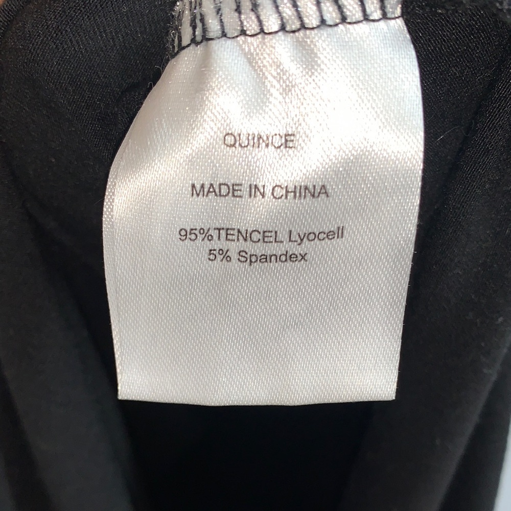 Quince Tencel Jersey Black Sleeveless Maxi Dress with side slit - Picture 9 of 9